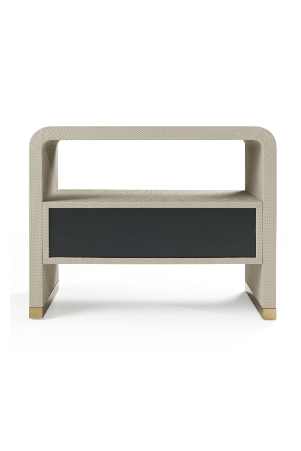   Beige Vegan Leather Nightstand | Oroa.com
