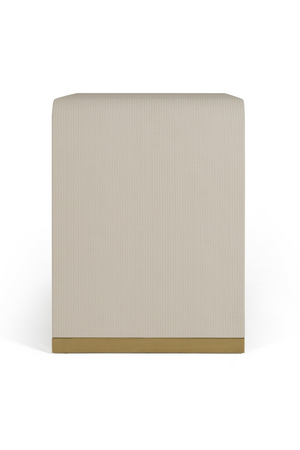   Beige Vegan Leather Nightstand | Oroa.com