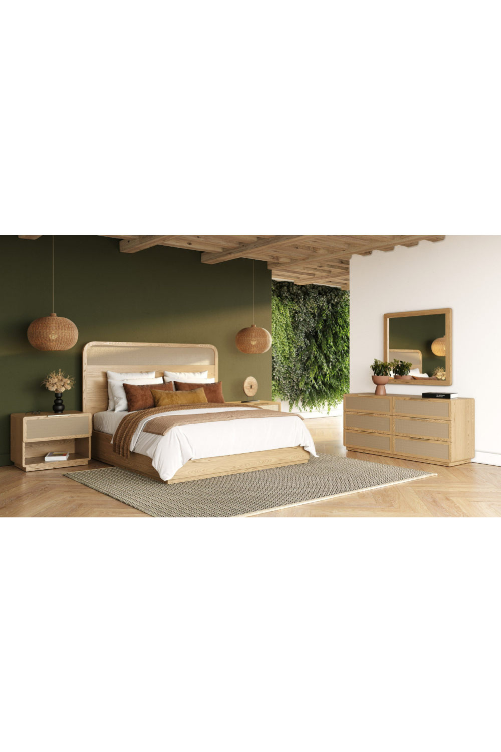   Rattan Drawer Nightstand | Oroa.com