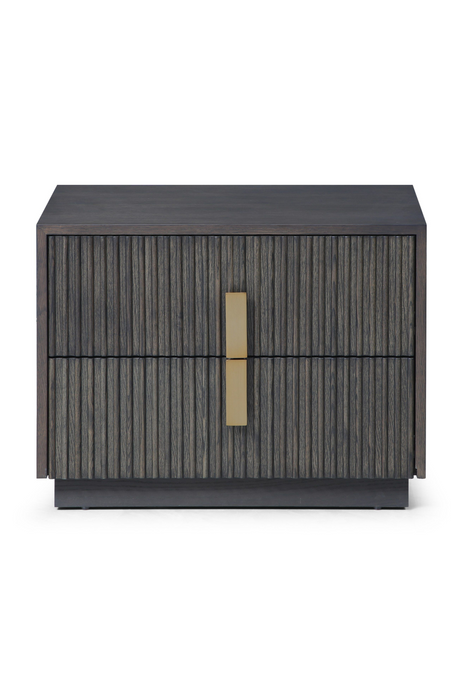  Distressed Black 2-Drawer Nightstand | Oroa.com