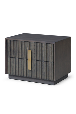   Distressed Black 2-Drawer Nightstand | Oroa.com