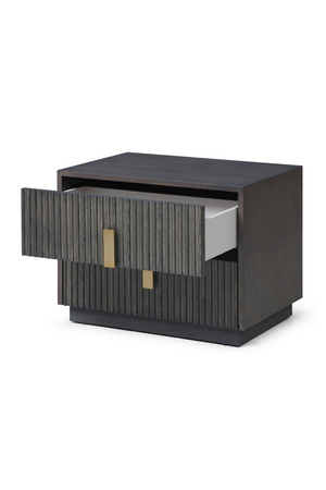   Distressed Black 2-Drawer Nightstand | Oroa.com