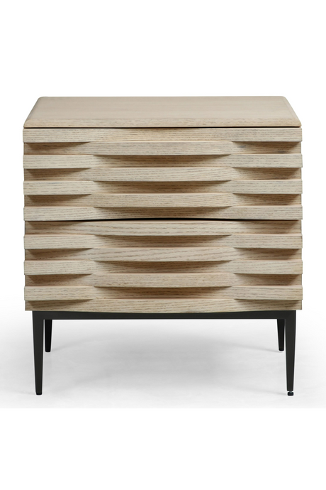   Natural Oak 2-Drawer Nightstand | Oroa.com