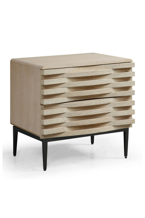   Natural Oak 2-Drawer Nightstand | Oroa.com