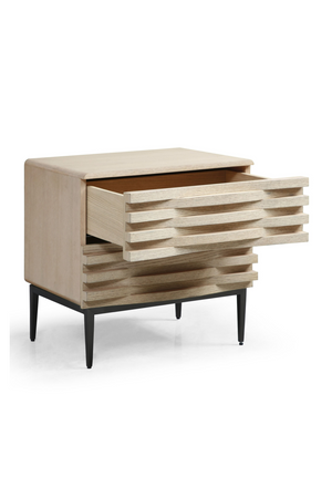   Natural Oak 2-Drawer Nightstand | Oroa.com
