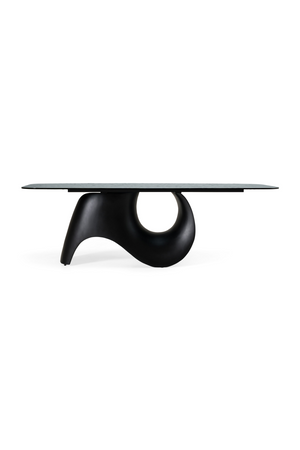   Gray Wave Glass Dining Table | Oroa.com