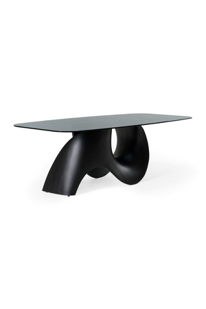   Gray Wave Glass Dining Table | Oroa.com
