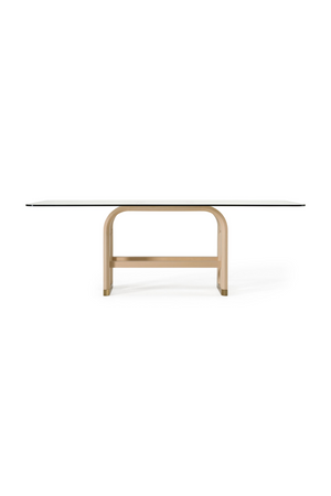   Oak Base Glass Dining Table | Oroa.com