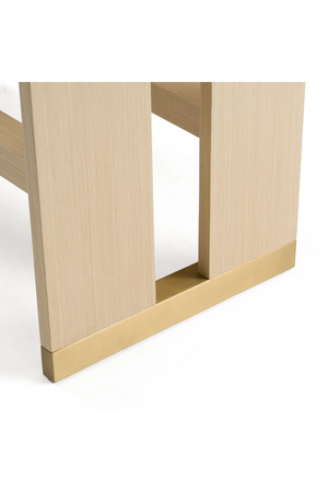   Oak Base Glass Dining Table | Oroa.com