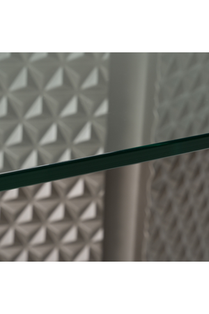   Patterned Silver Dining Table | Oroa.com