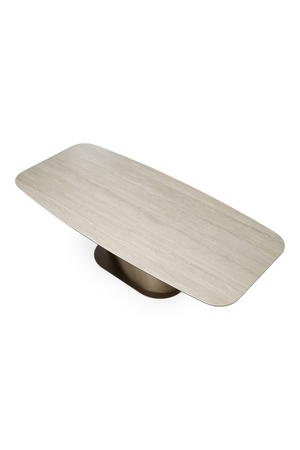   Travertine-Look Finish Dining Table | Oroa.com