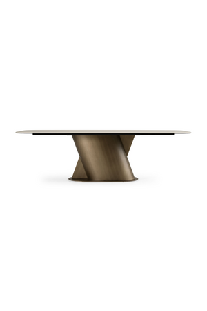   Travertine-Look Finish Dining Table | Oroa.com