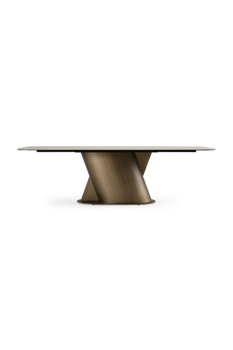   Travertine-Look Finish Dining Table | Oroa.com