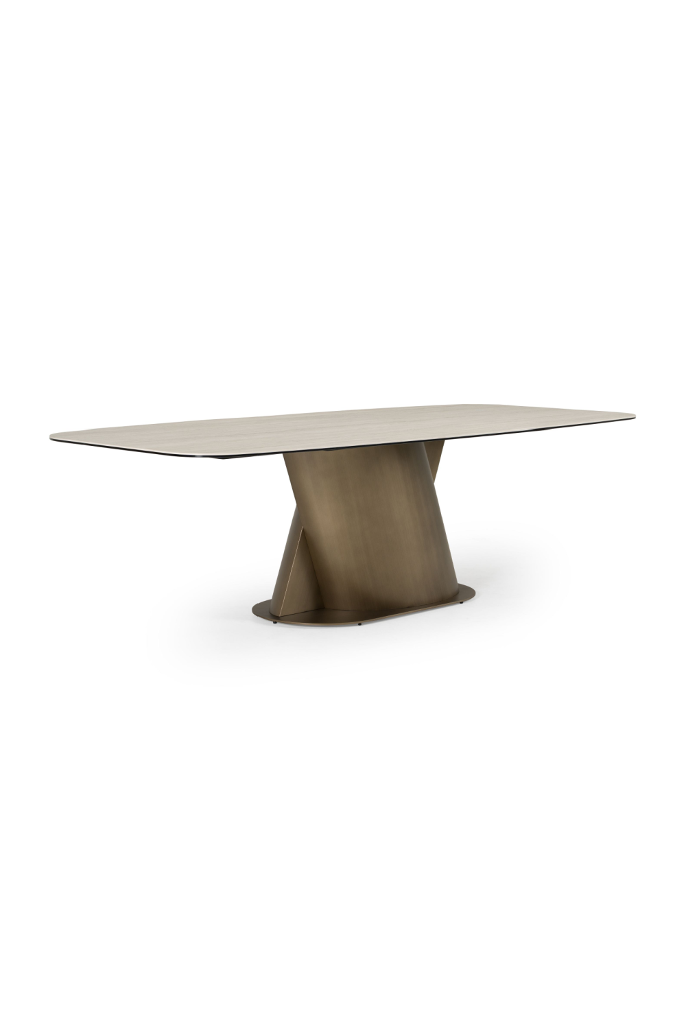   Travertine-Look Finish Dining Table | Oroa.com