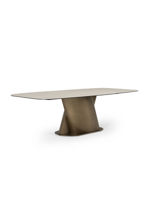   Travertine-Look Finish Dining Table | Oroa.com