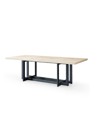   Natural Oak Veneer Dining Table | Oroa.com
