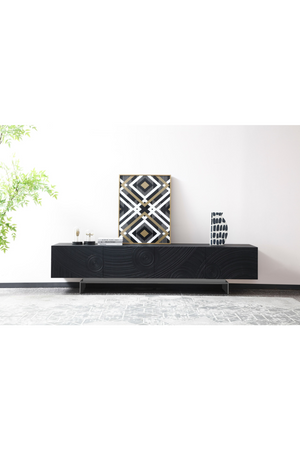   Black Ash 4-Door TV Stand | Oroa.com