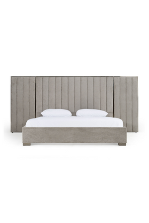   Gray Panel Headboard Queen Bed | Oroa.com