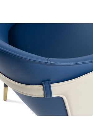   Blue Vegan Leather Dining Chair | Oroa.com