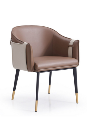   Two-Toned Vegan Leather Dining Chair | Oroa.com