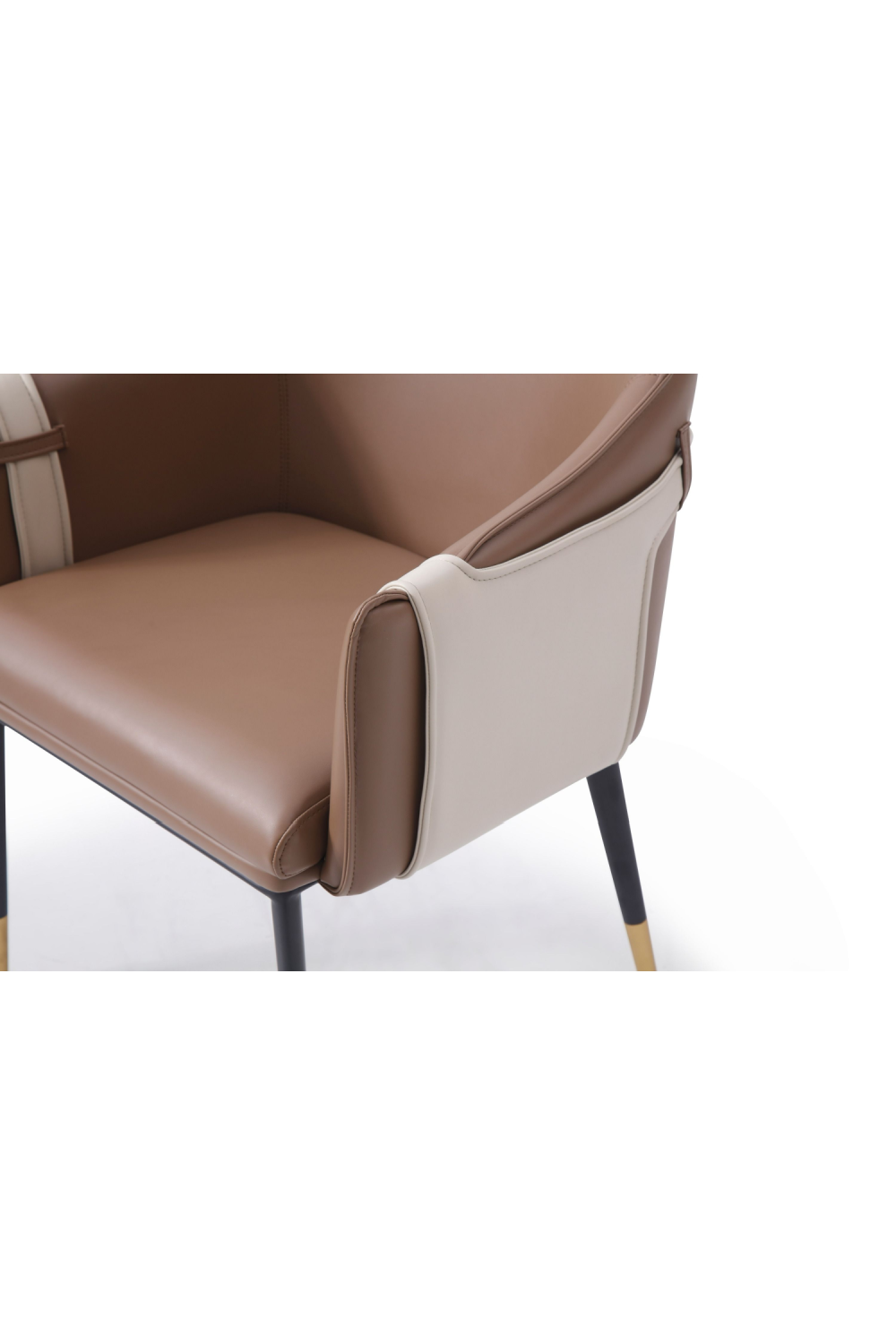   Two-Toned Vegan Leather Dining Chair | Oroa.com