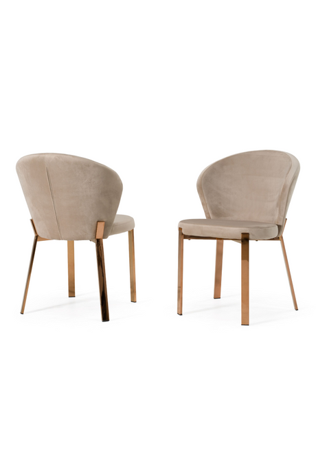   Velvet Shell Dining Chairs (2) | Oroa.com
