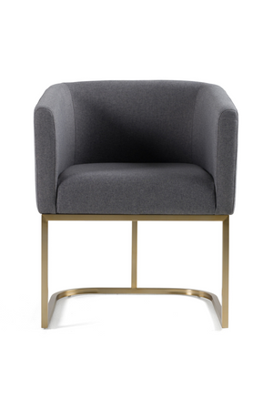   U-Shaped Brass Base Dining Chair | Oroa.com