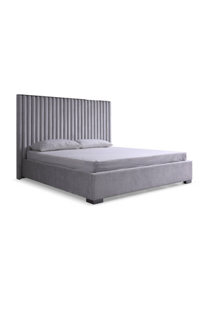   Gray Velvet King Platform Bed | Oroa.com
