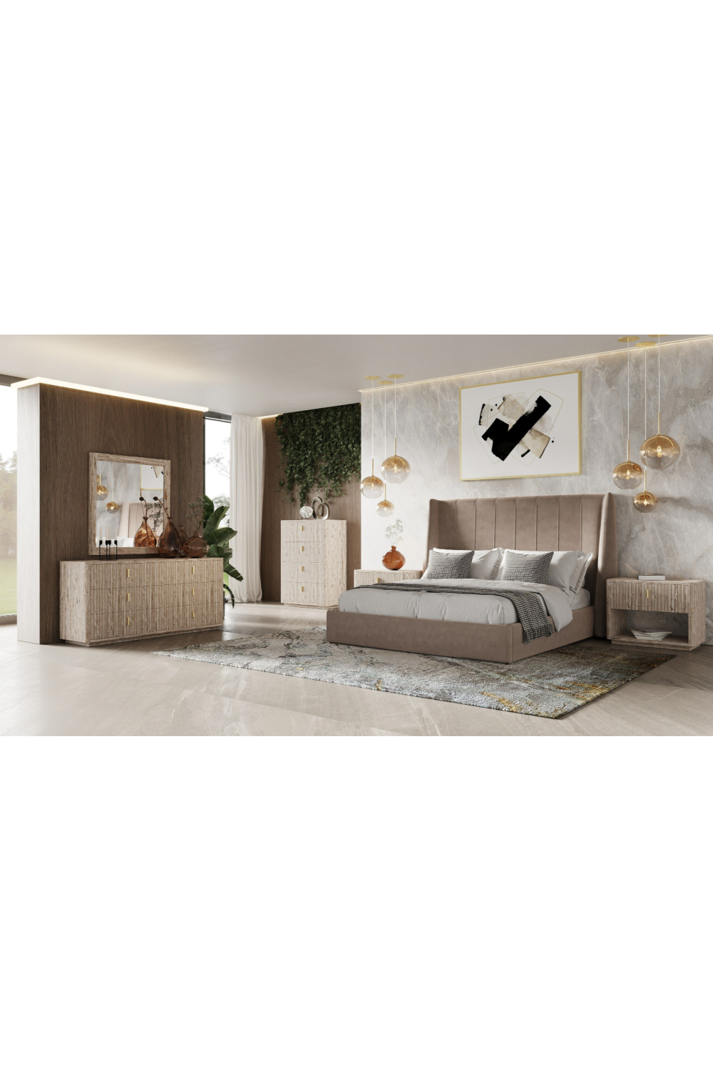   Taupe Microfiber Bed | Oroa.com