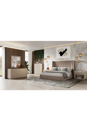   Taupe Microfiber Bed | Oroa.com