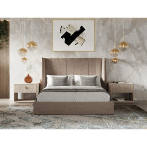   Taupe Microfiber Bed | Oroa.com