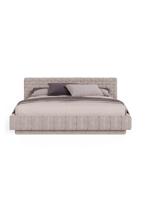   Gray Velvet Bed | Oroa.com