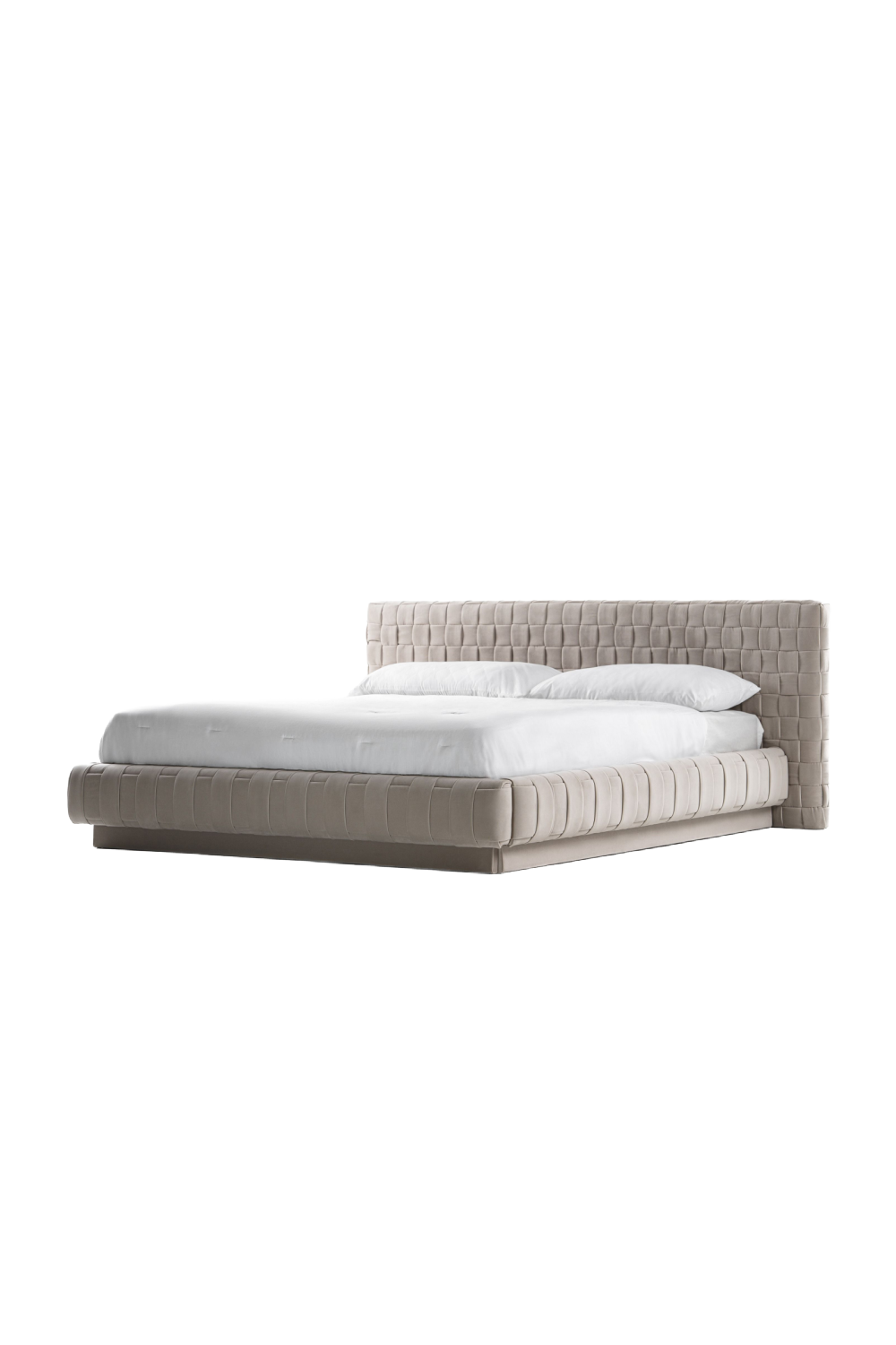   Gray Velvet Bed | Oroa.com