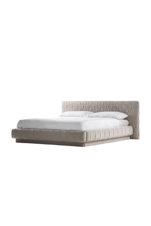   Gray Velvet Bed | Oroa.com