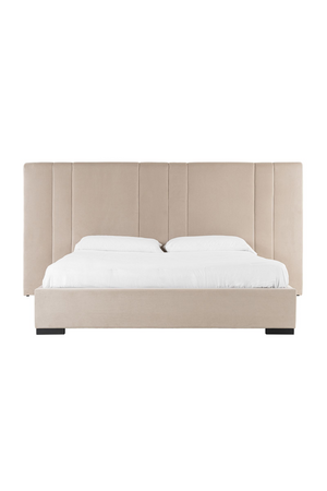   Beige Velvet Bed | Oroa.com