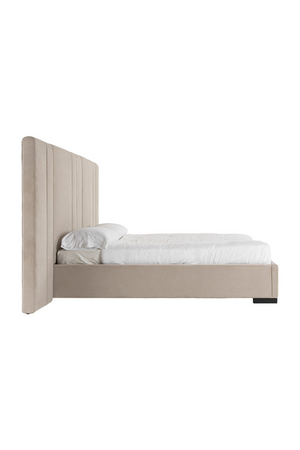   Beige Velvet Bed | Oroa.com