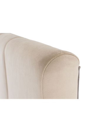   Beige Velvet Bed | Oroa.com