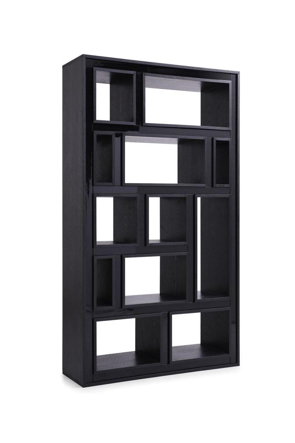   Black Glass Staggered Bookshelf | Oroa.com