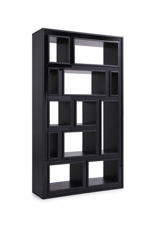  Black Glass Staggered Bookshelf | Oroa.com