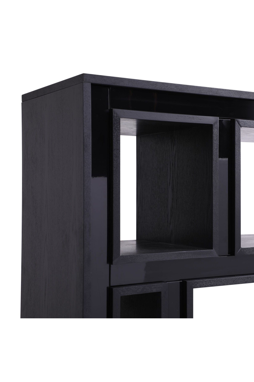   Black Glass Staggered Bookshelf | Oroa.com