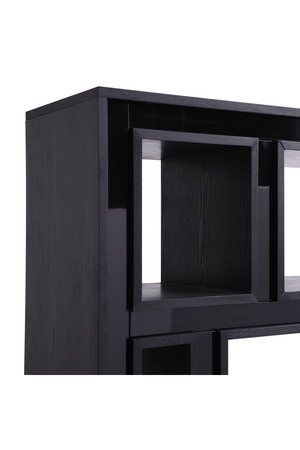   Black Glass Staggered Bookshelf | Oroa.com