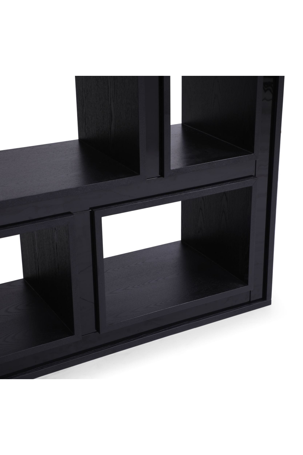   Black Glass Staggered Bookshelf | Oroa.com