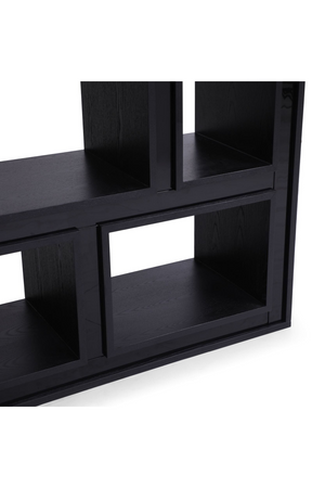   Black Glass Staggered Bookshelf | Oroa.com