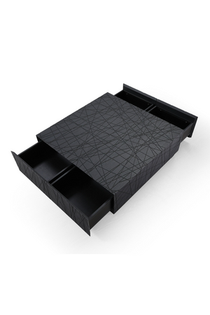   Black Square 4-Drawer Coffee Table | Oroa.com