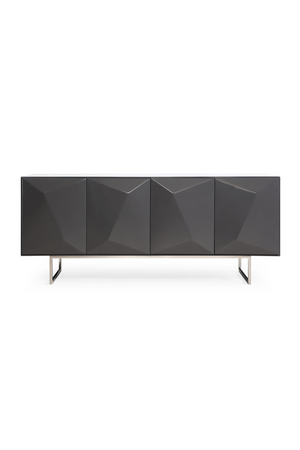   Gray Faceted 4-Door Sideboard | Oroa.com