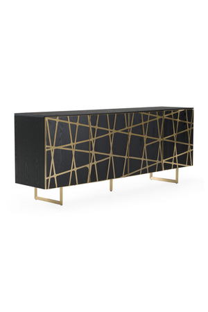   Black Oak 4-Door Sideboard | Oroa.com