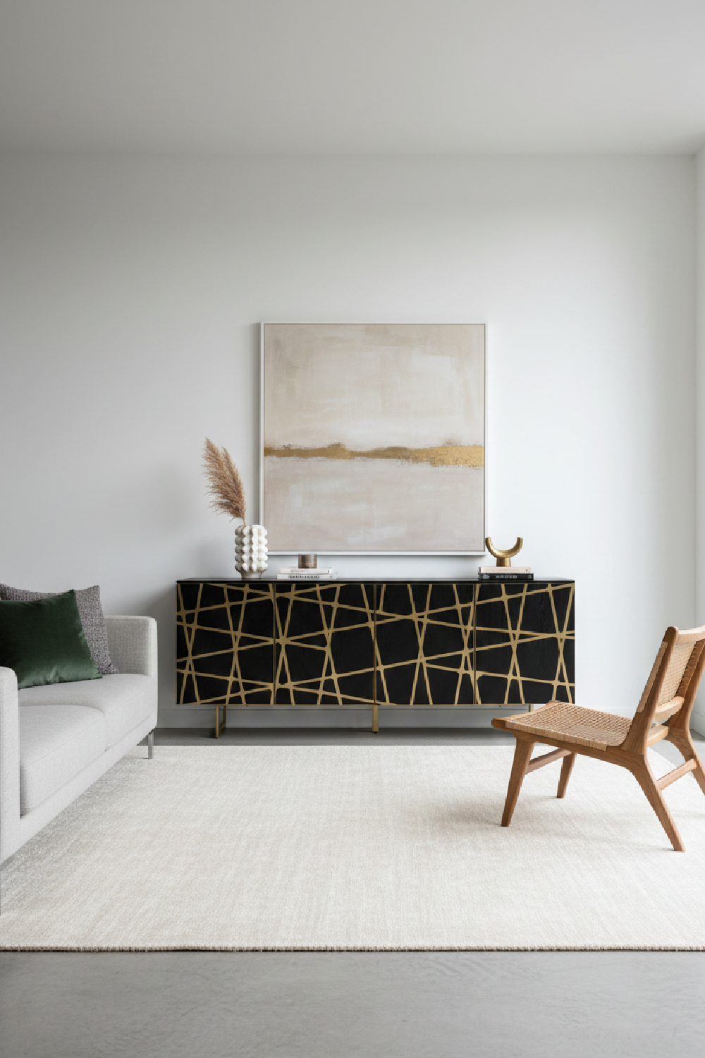   Black Oak 4-Door Sideboard | Oroa.com