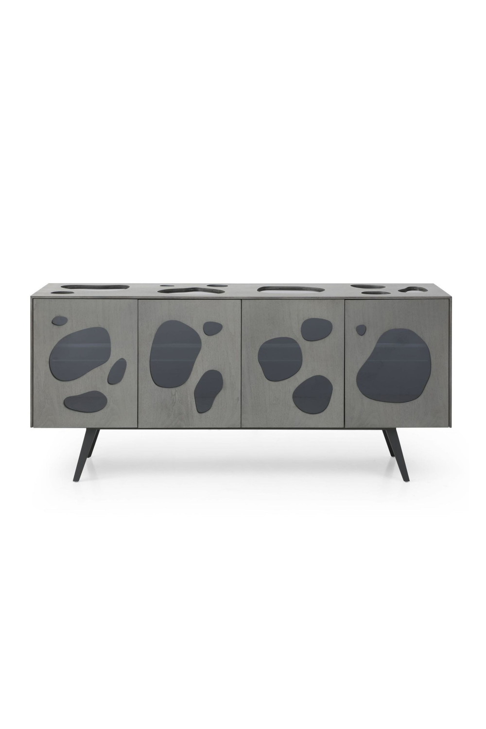   Matte Gray 4-Door Sideboard | Oroa.com