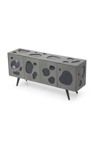   Matte Gray 4-Door Sideboard | Oroa.com