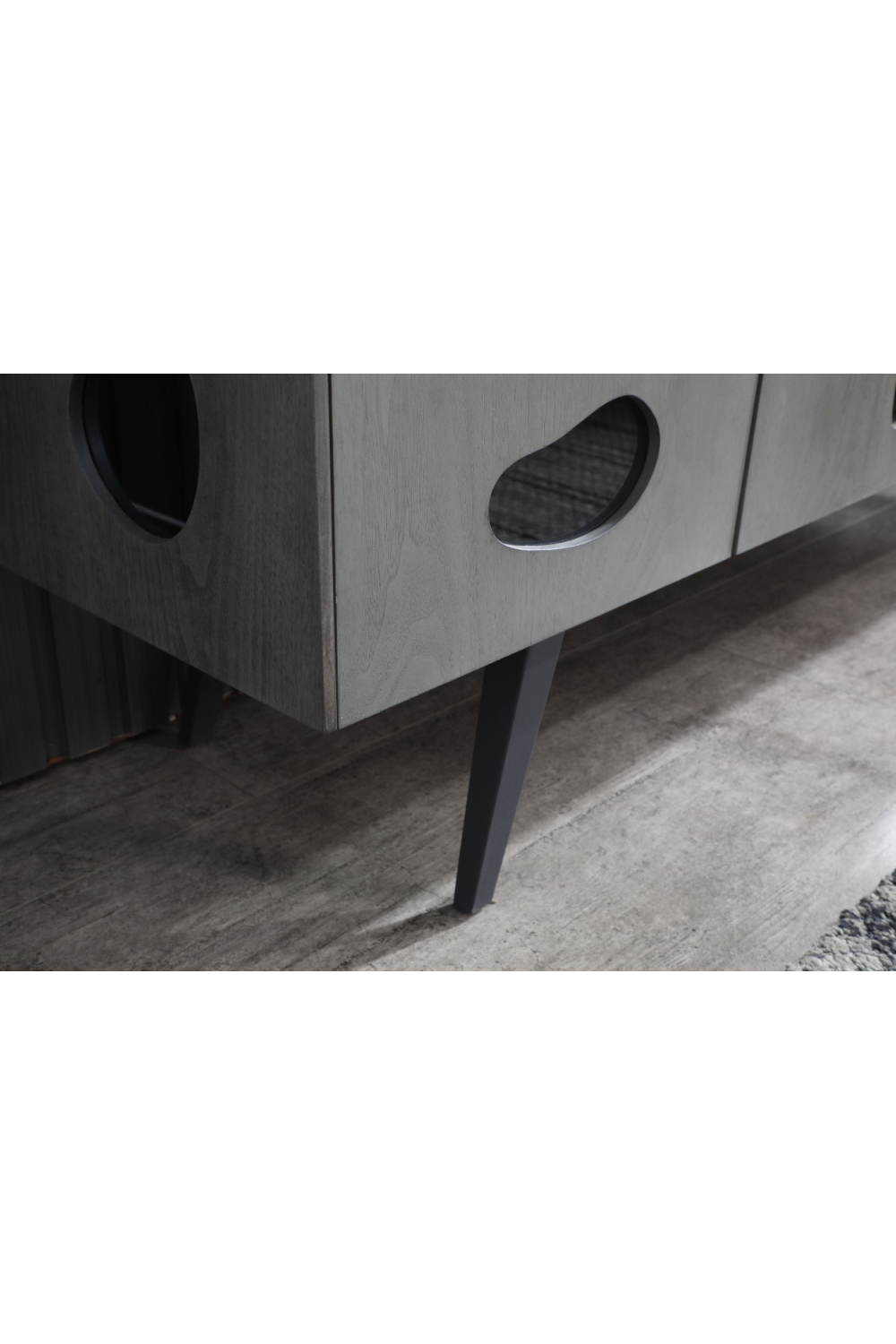   Matte Gray 4-Door Sideboard | Oroa.com